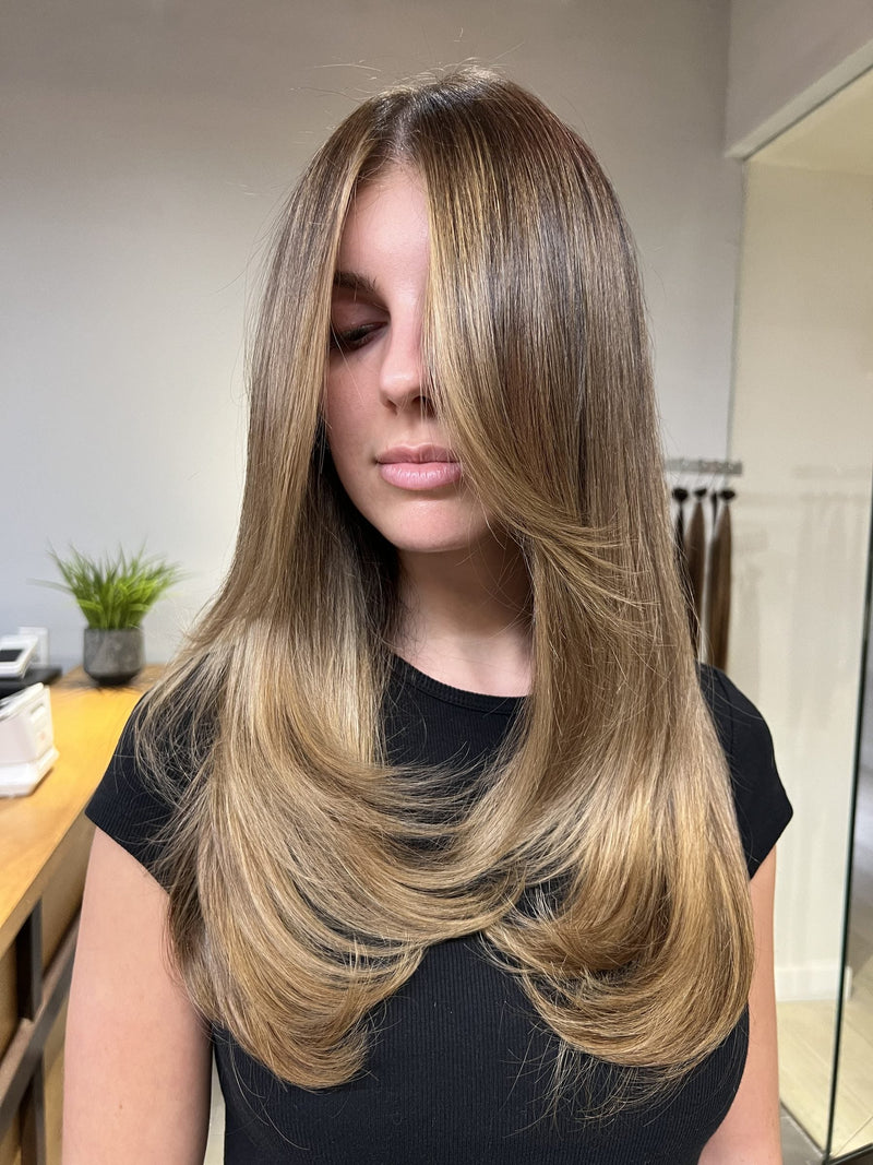 Long layered haircut by Shak, Hair Shak Salon Miami