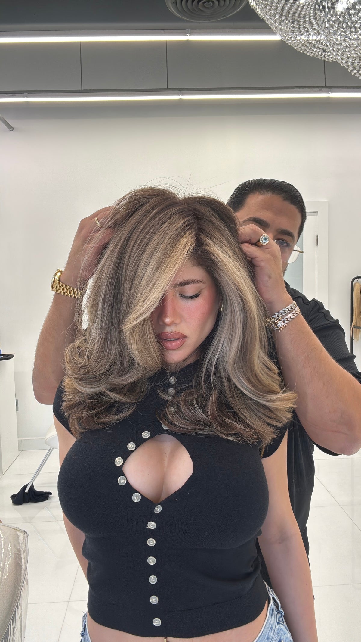 Balayage and color by Shak at Hair Shak Salon Miami