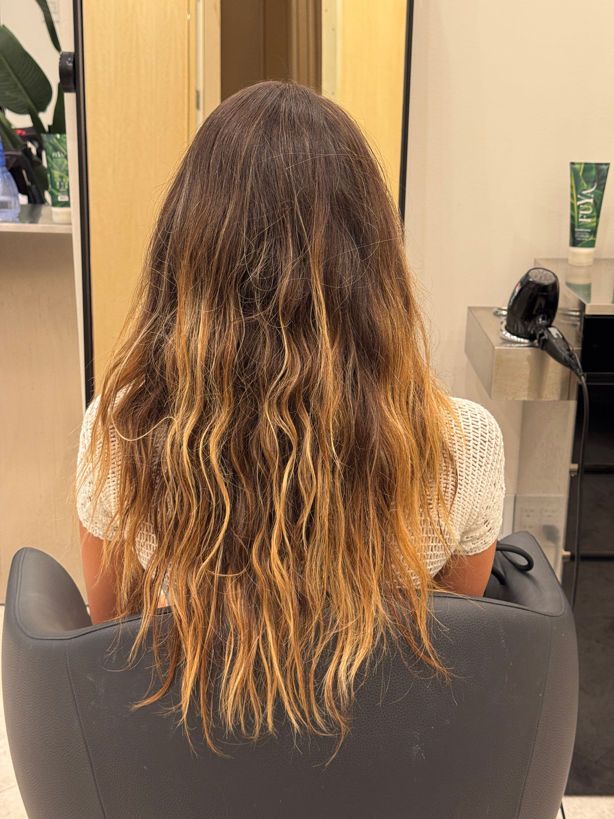 Hair before extensions at Hair Shak Salon Miami