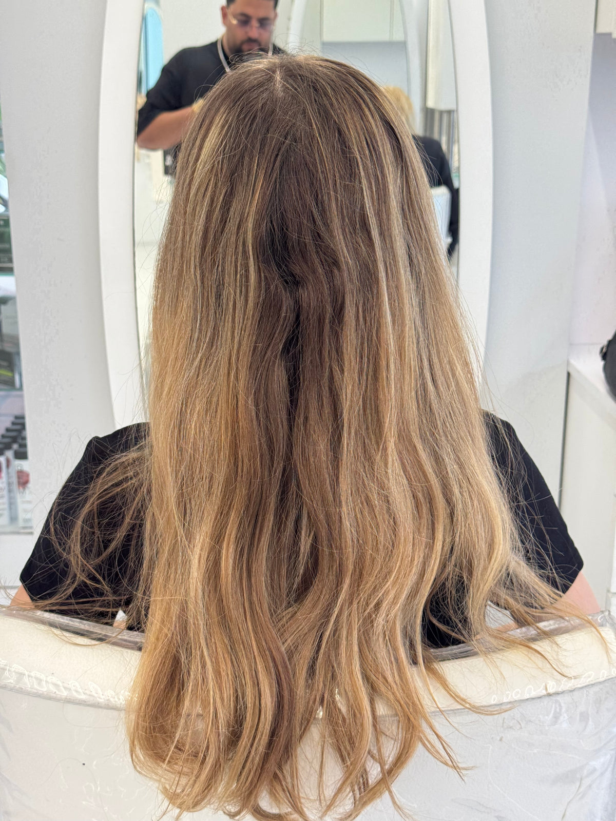 Hair before balayage at Hair Shak Salon Miami