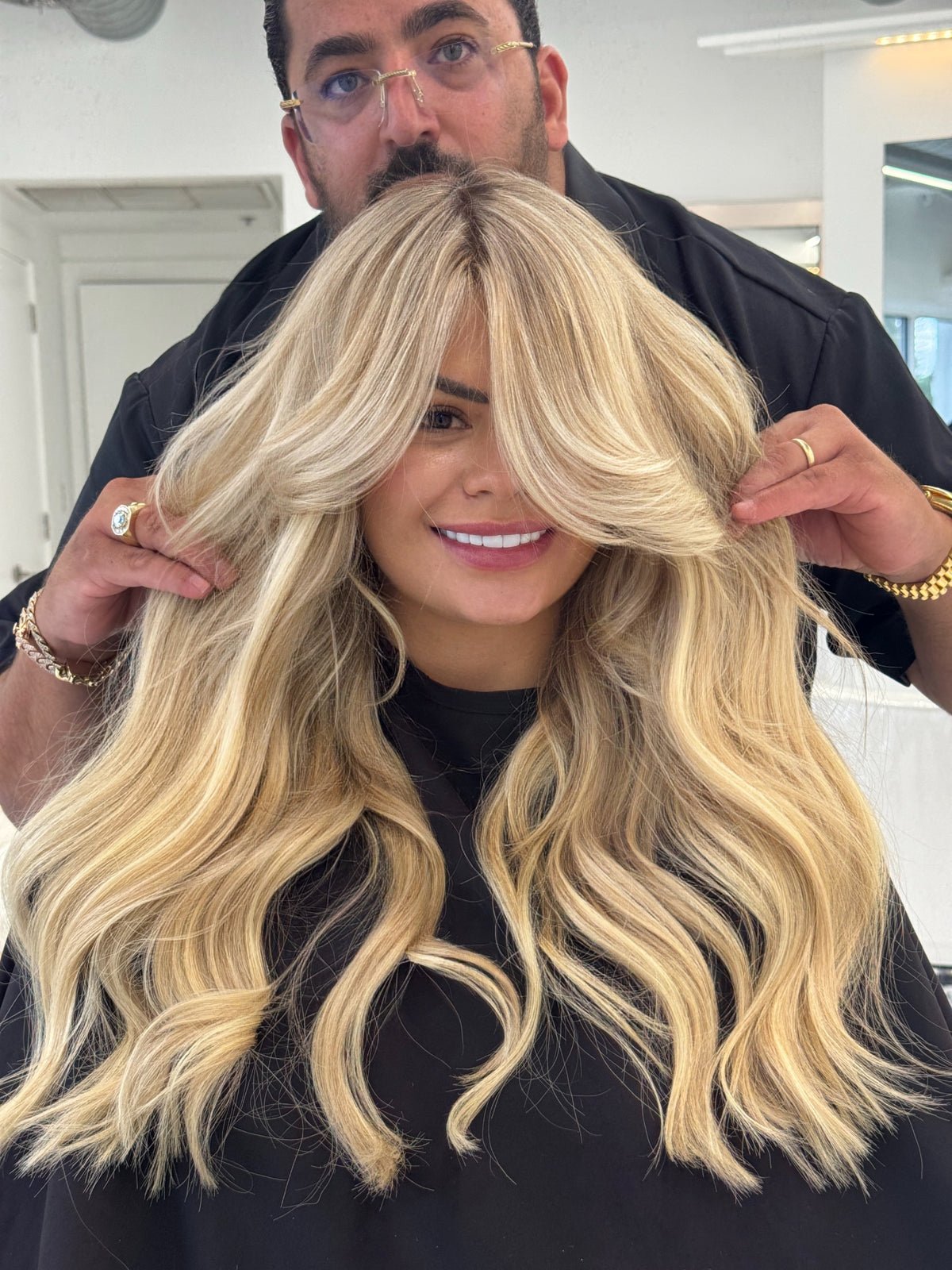 Hair after a color correction at Hair Shak Salon Miami